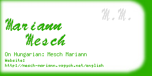 mariann mesch business card